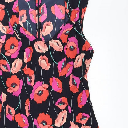 F&F Womens Black Floral  Shift  Size 6