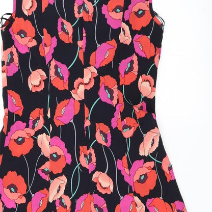 F&F Womens Black Floral  Shift  Size 6