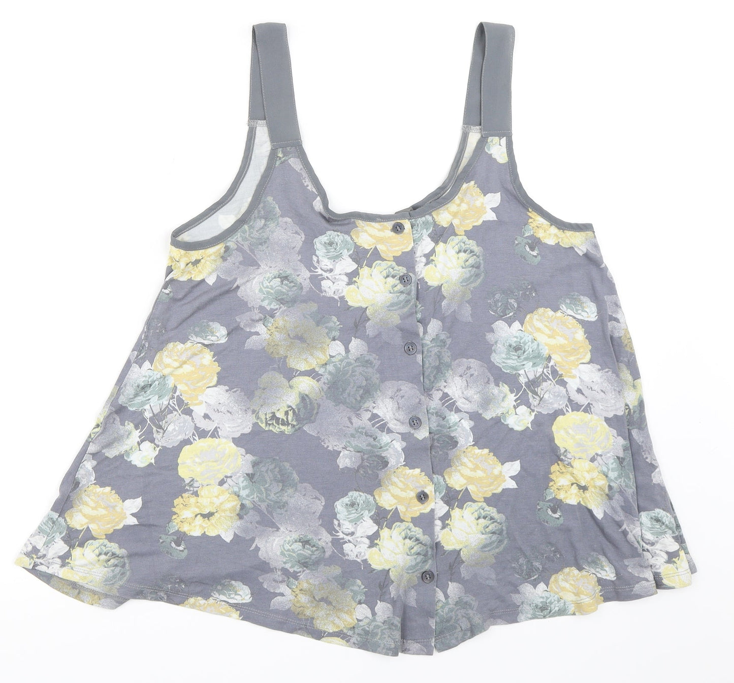 NEXT Womens Grey Floral  Basic Tank Size 12