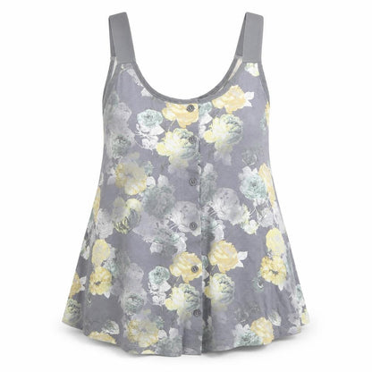 Next Womens Grey Floral  Basic Tank Size 12
