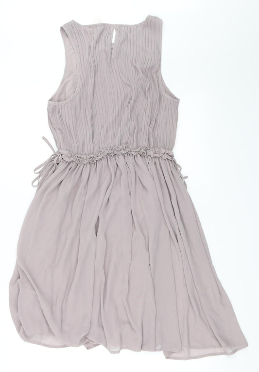 H&M Womens Grey   Skater Dress  Size 40