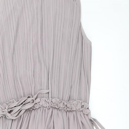 H&M Womens Grey   Skater Dress  Size 40
