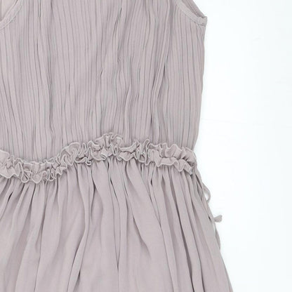 H&M Womens Grey   Skater Dress  Size 40