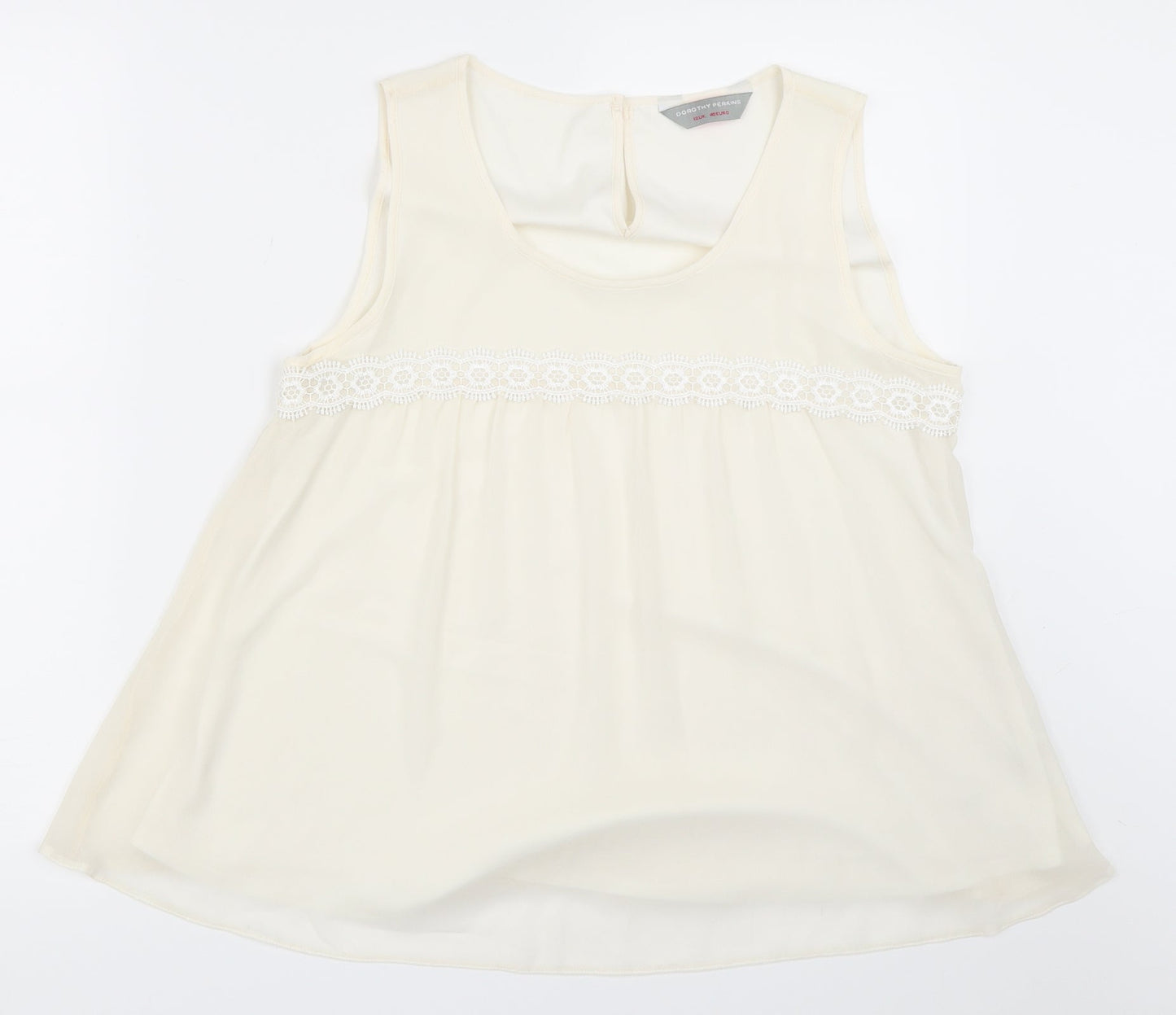Womens UK Size 12 Dorothy Perkins Ivory Basic Blouse
