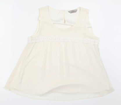 Womens UK Size 12 Dorothy Perkins Ivory Basic Blouse