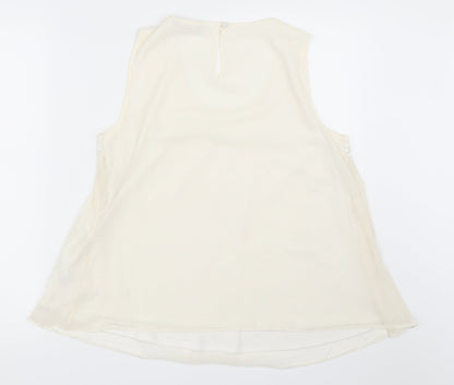 Womens UK Size 12 Dorothy Perkins Ivory Basic Blouse