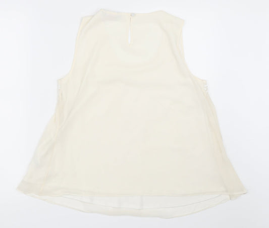 Womens UK Size 12 Dorothy Perkins Ivory Basic Blouse