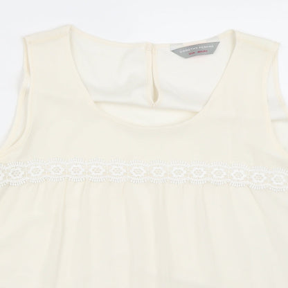 Womens UK Size 12 Dorothy Perkins Ivory Basic Blouse