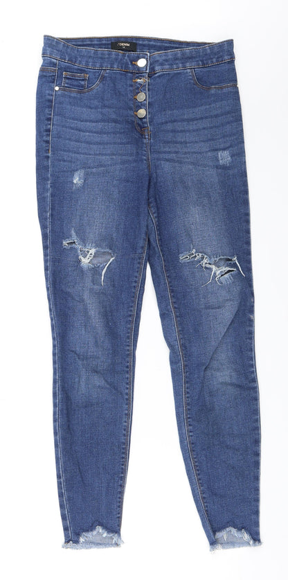Matalan Womens Blue  Denim Skinny Jeans Size 10 L27 in