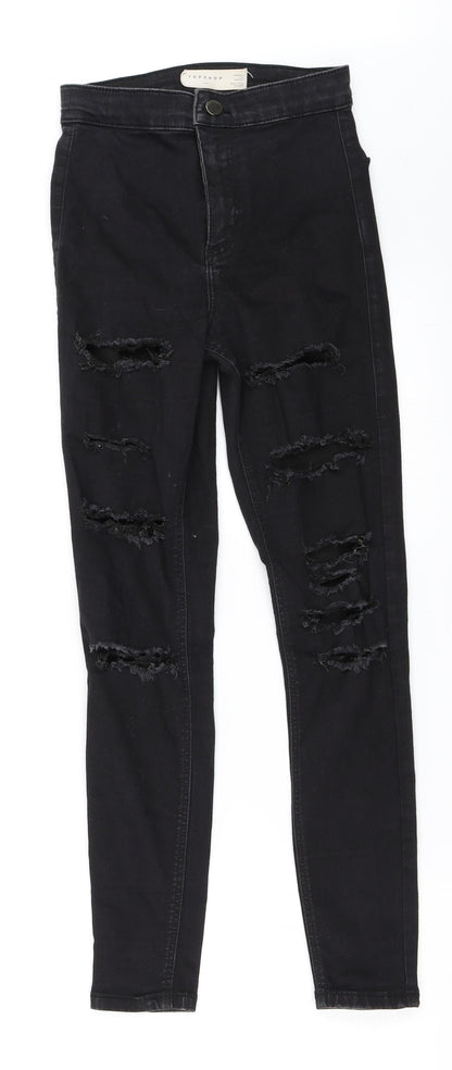 Topshop Womens Black  Denim Skinny Jeans Size 25 in L30 in