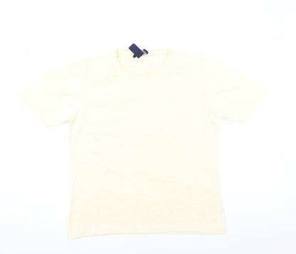 Lands End Womens Yellow   Basic T-Shirt Size 10