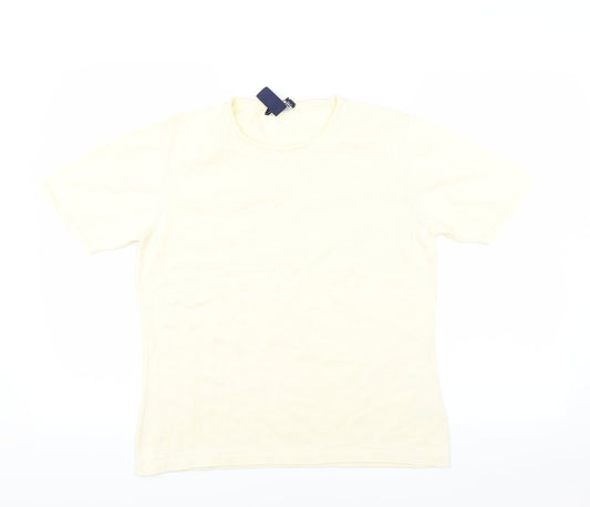 Lands End Womens Yellow   Basic T-Shirt Size 10