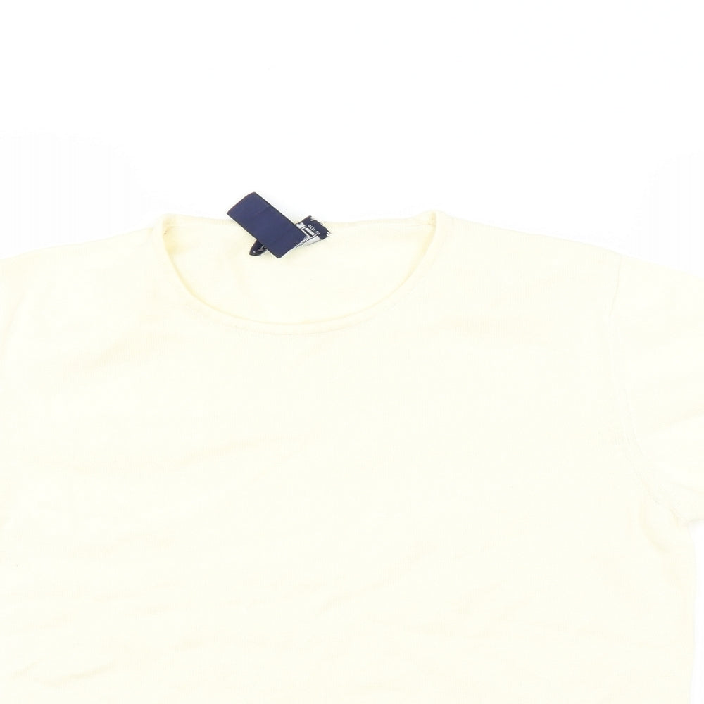 Lands End Womens Yellow   Basic T-Shirt Size 10