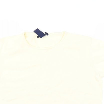 Lands End Womens Yellow   Basic T-Shirt Size 10