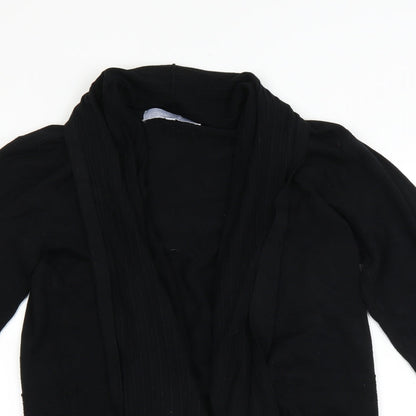 Modern Soul Womens Black   Cardigan Jumper Size S  - Waterfall Cardigan