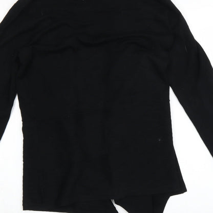 Modern Soul Womens Black   Cardigan Jumper Size S  - Waterfall Cardigan
