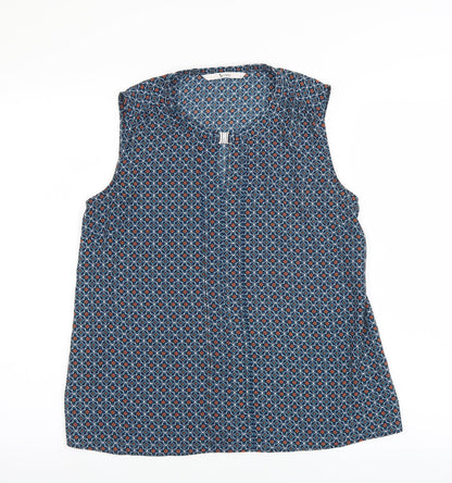 Womens UK Size 8 Sainsburys Blue Basic Blouse