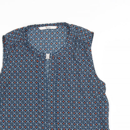Womens UK Size 8 Sainsburys Blue Basic Blouse