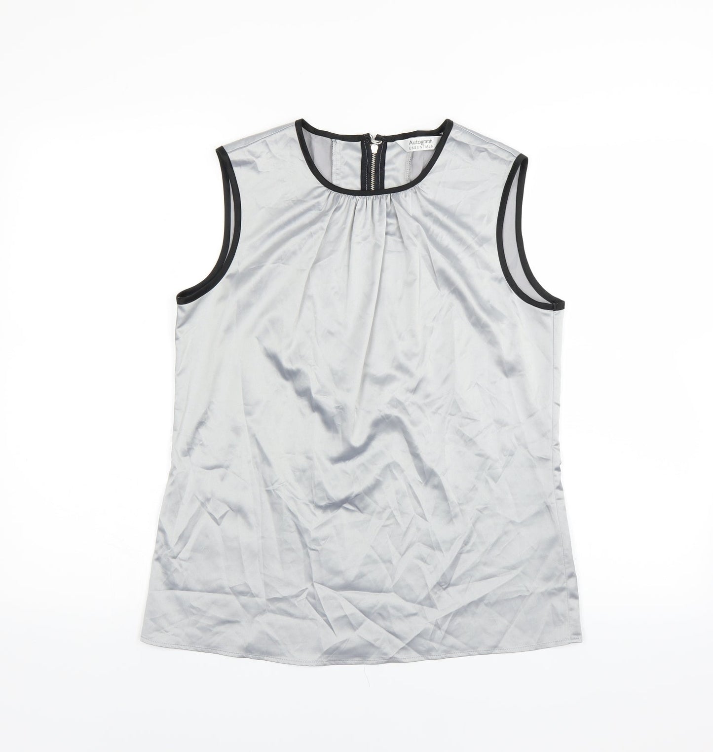 Womens UK Size 12 Marks and Spencer Silver Basic Blouse