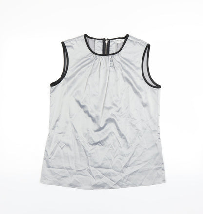 Womens UK Size 12 Marks and Spencer Silver Basic Blouse