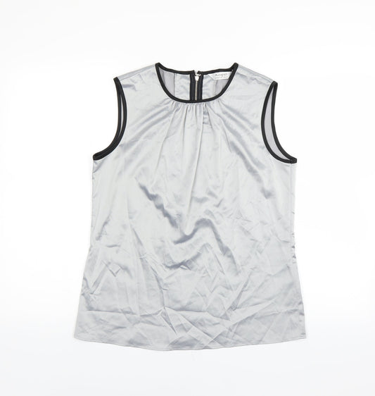 Womens UK Size 12 Marks and Spencer Silver Basic Blouse