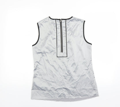 Womens UK Size 12 Marks and Spencer Silver Basic Blouse