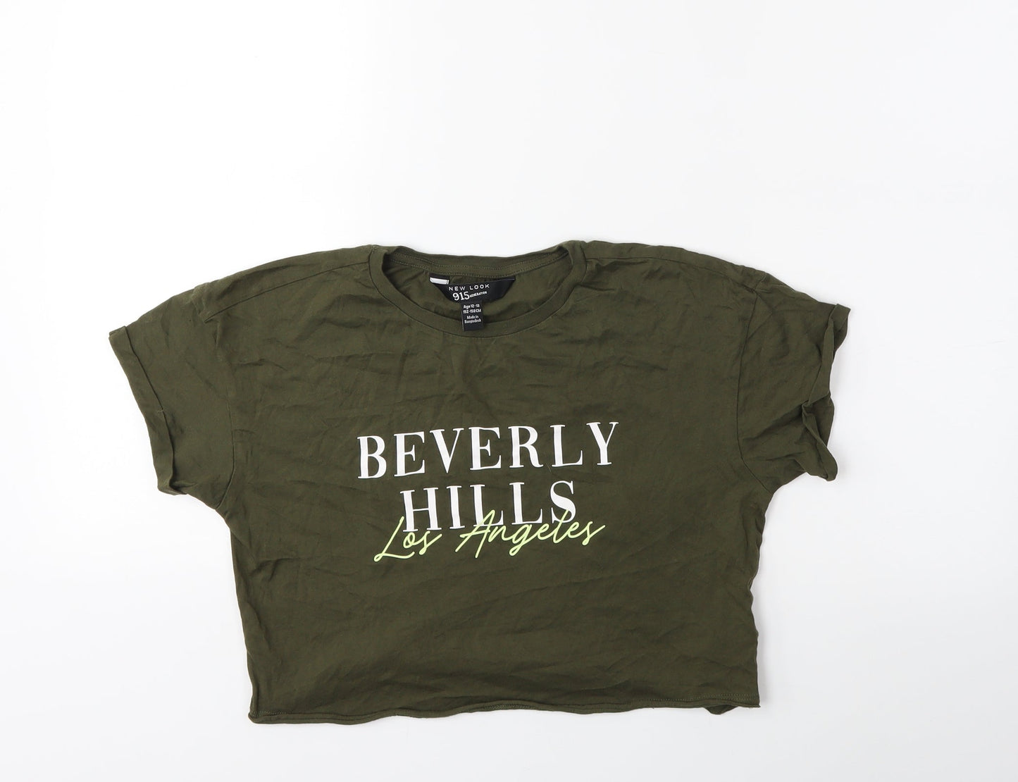 New Look Girls Green   Basic T-Shirt Size 12 Years