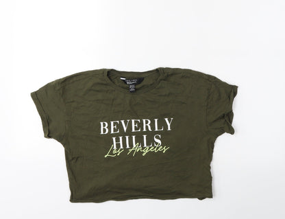 New Look Girls Green   Basic T-Shirt Size 12 Years