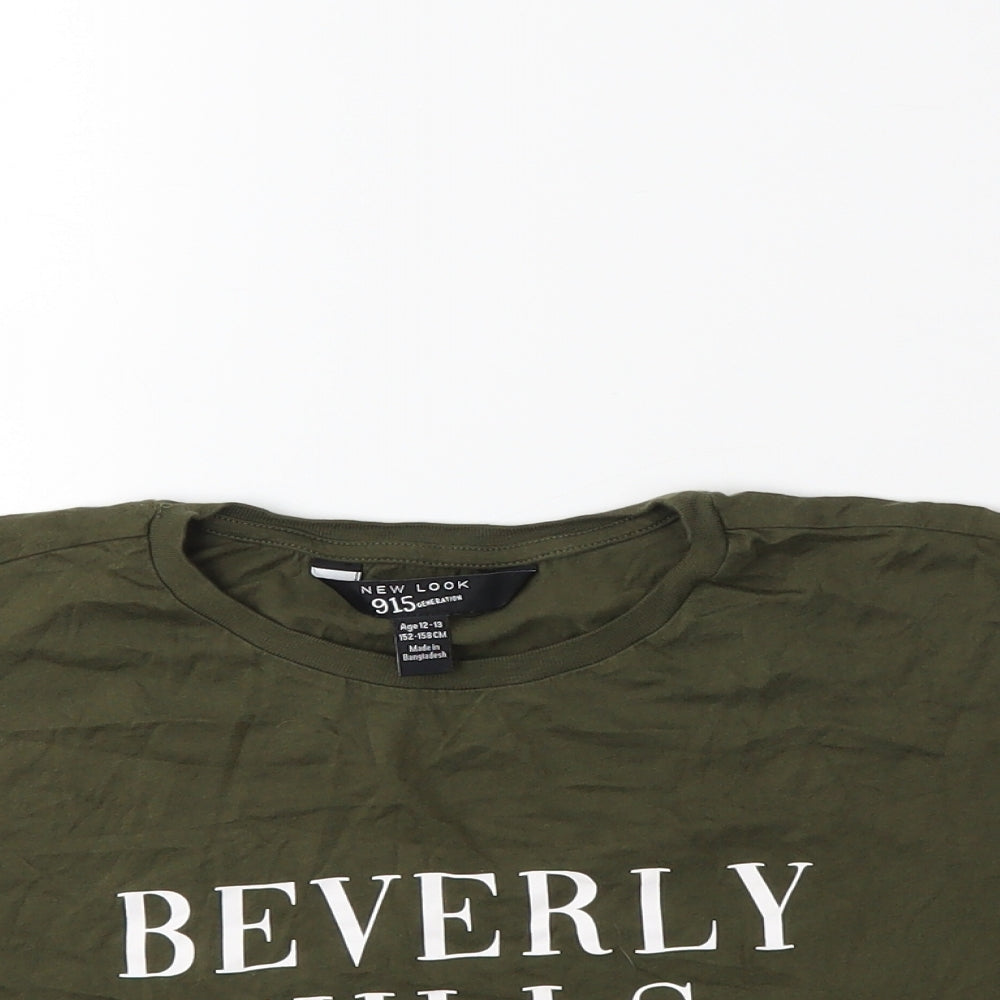 New Look Girls Green   Basic T-Shirt Size 12 Years
