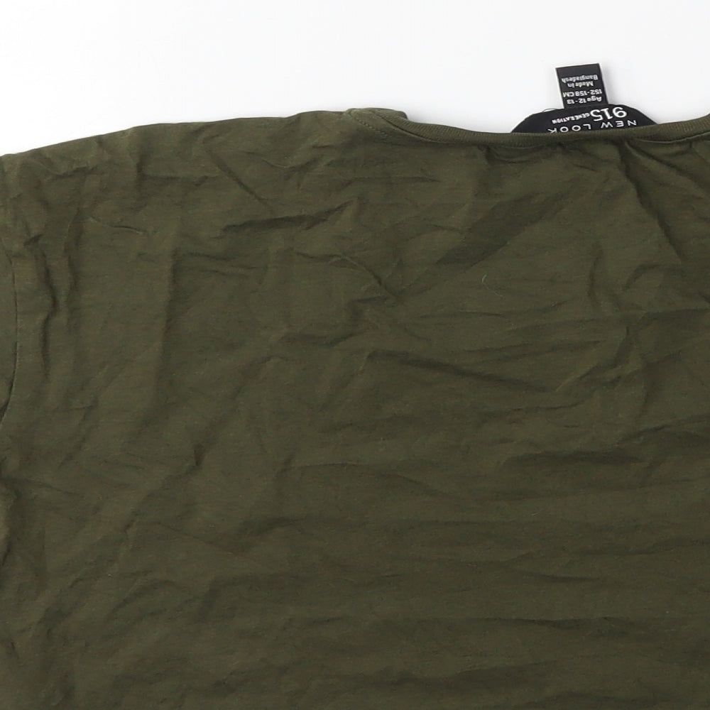 New Look Girls Green   Basic T-Shirt Size 12 Years