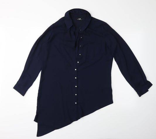 Womens UK Size S Wallis Blue Basic Blouse