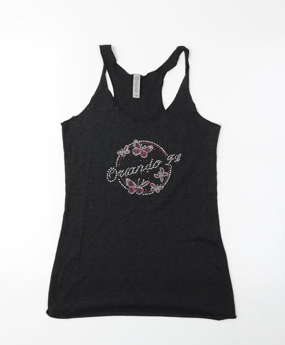 Womens UK Size XS Preworn Grey Basic Tank
