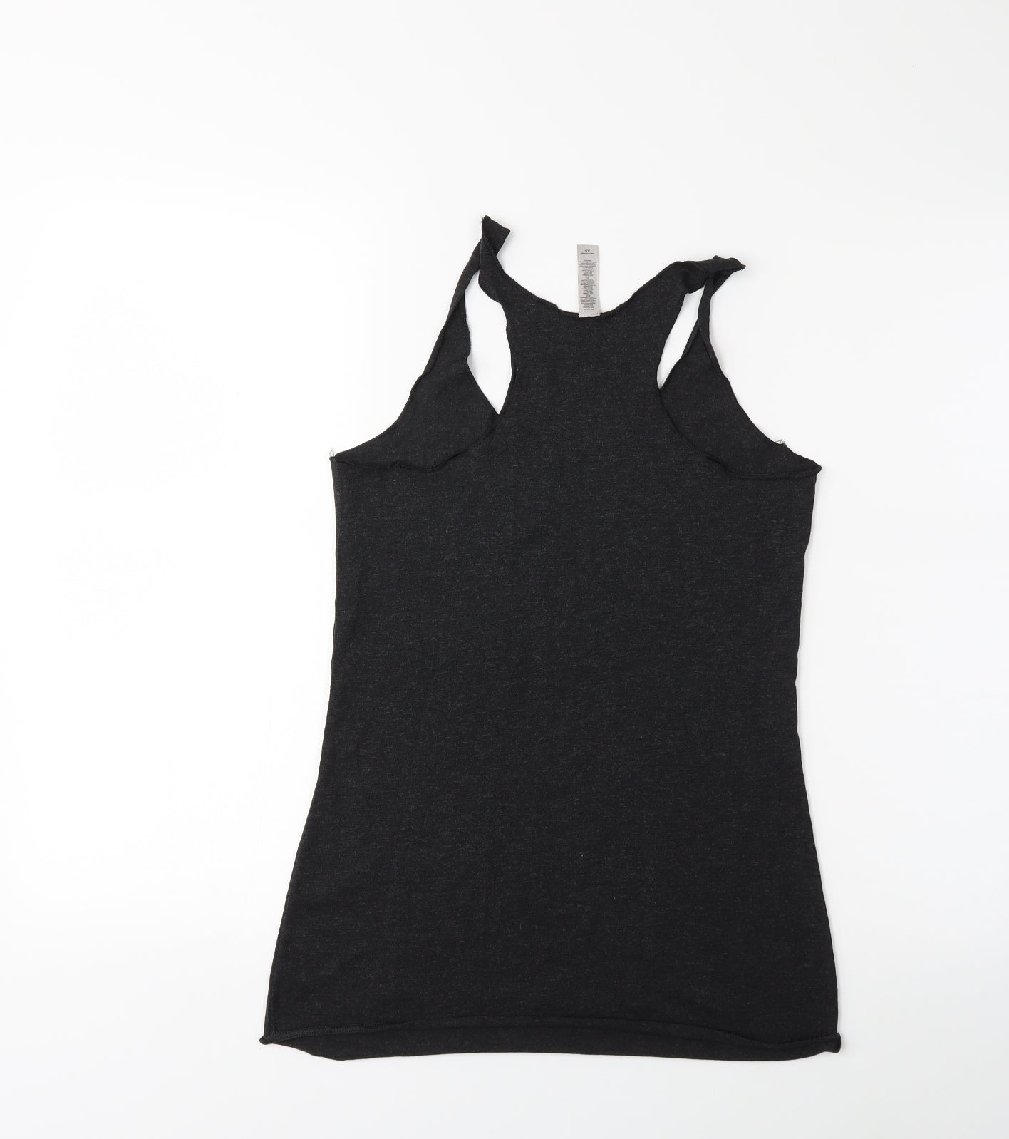 Womens UK Size XS Preworn Grey Basic Tank