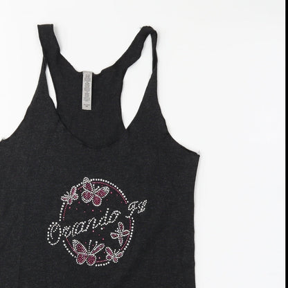Womens UK Size XS Preworn Grey Basic Tank
