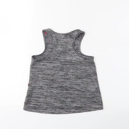 Jojo Silva Girls Grey   Basic Tank Size 6-7 Years