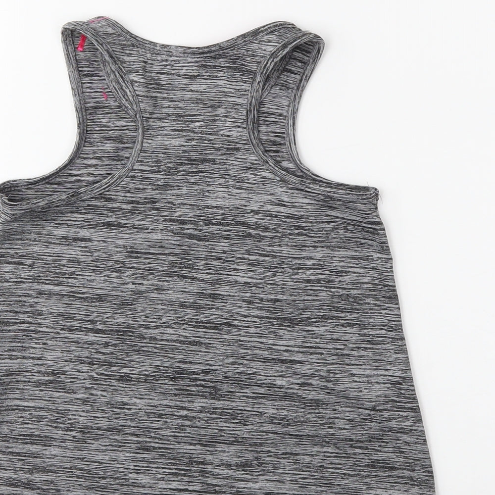 Jojo Silva Girls Grey   Basic Tank Size 6-7 Years