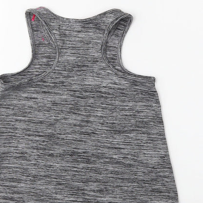 Jojo Silva Girls Grey   Basic Tank Size 6-7 Years