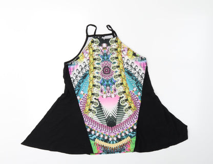 Womens UK Size 8 River Island Black Basic Tank