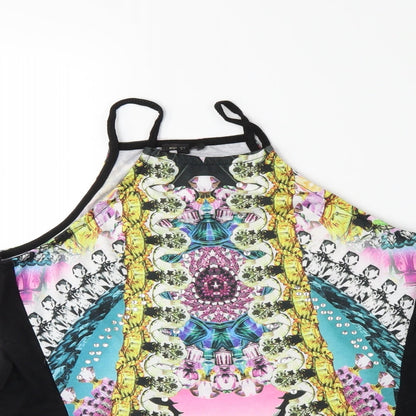 Womens UK Size 8 River Island Black Basic Tank