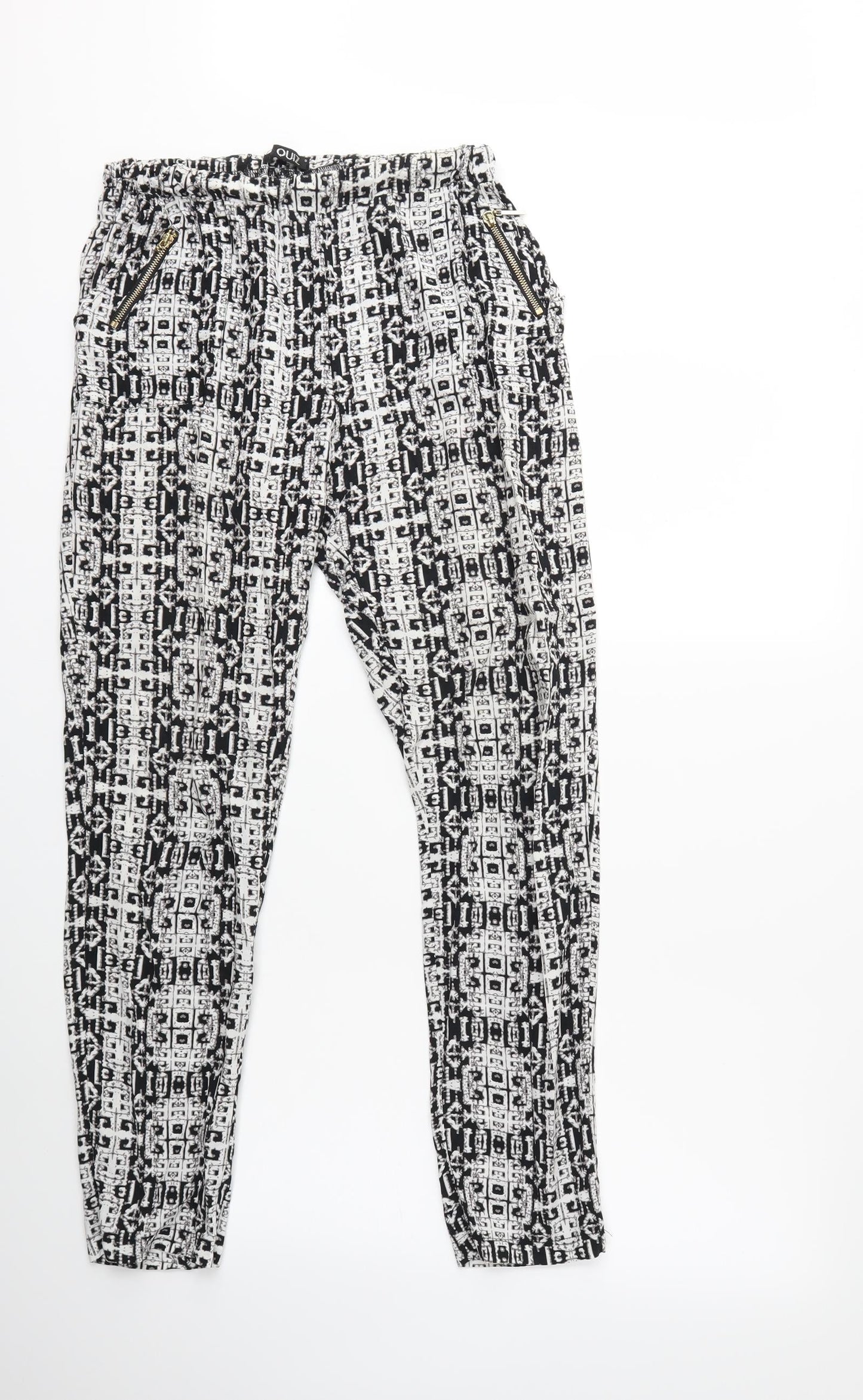Womens UK Size 8 Quiz Regular Fit  White Trousers