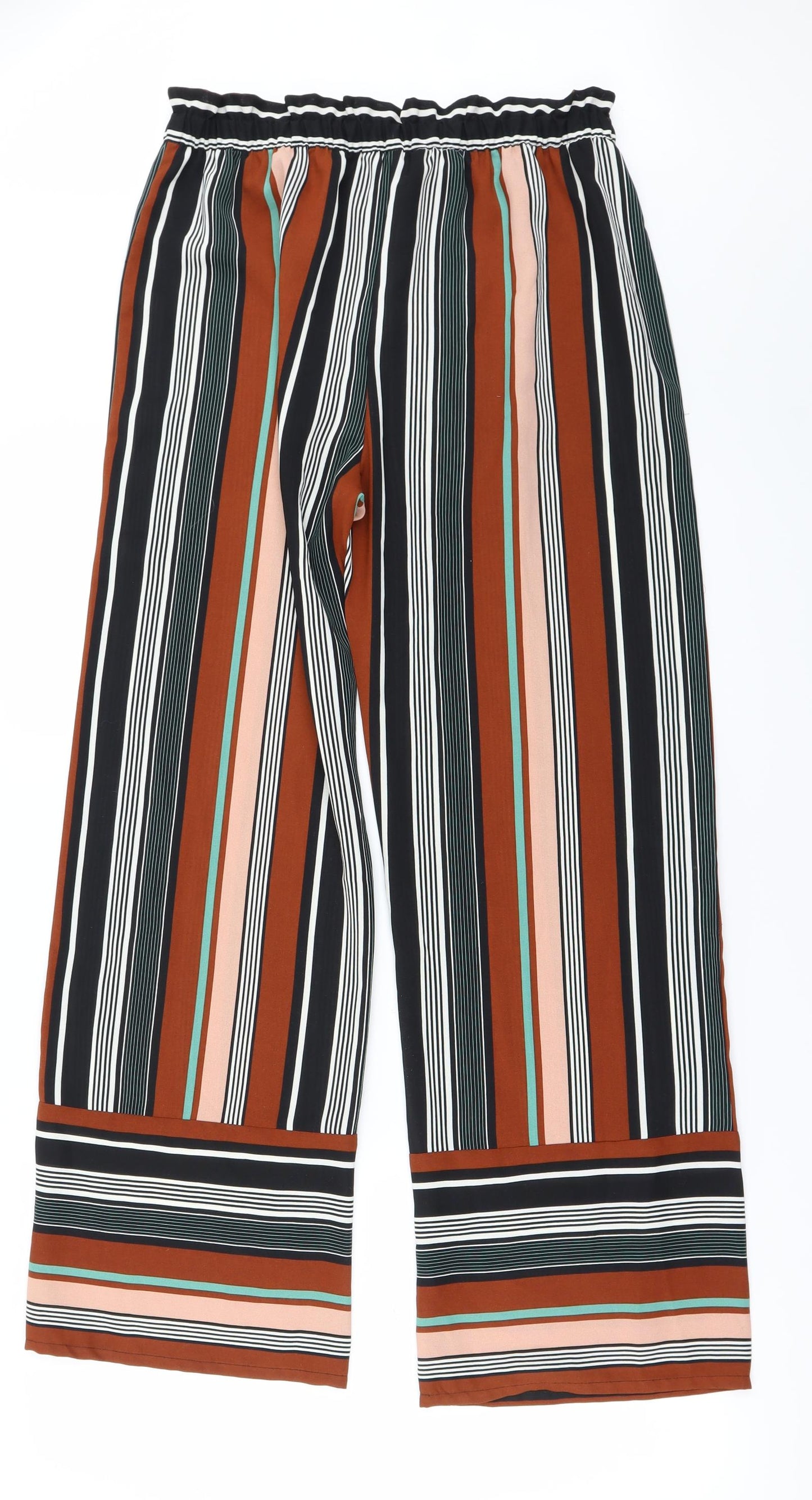 George Womens Brown Striped  Trousers  Size 12 L28 in
