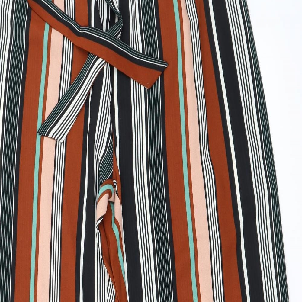George Womens Brown Striped  Trousers  Size 12 L28 in