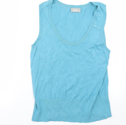 Wallis Womens Blue   Basic T-Shirt Size 18