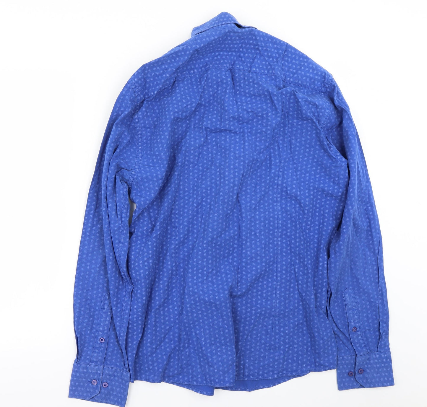 Mens UK Size L Defacto Blue  Button-Up Long Sleeve Casual Shirt