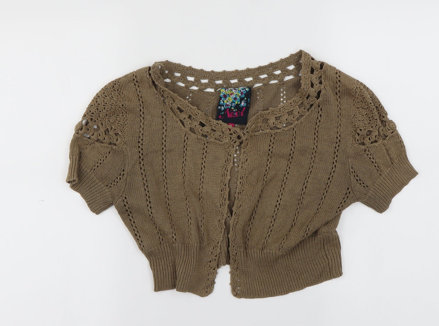 NEXT Girls Brown   Cardigan Jumper Size 10 Years
