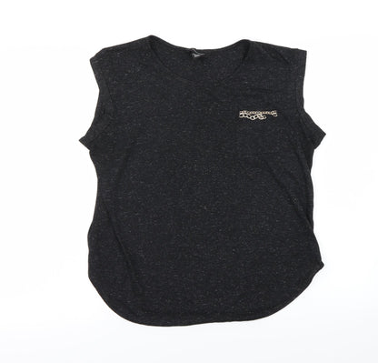 Womens UK Size 14 Atmosphere Black Basic Blouse