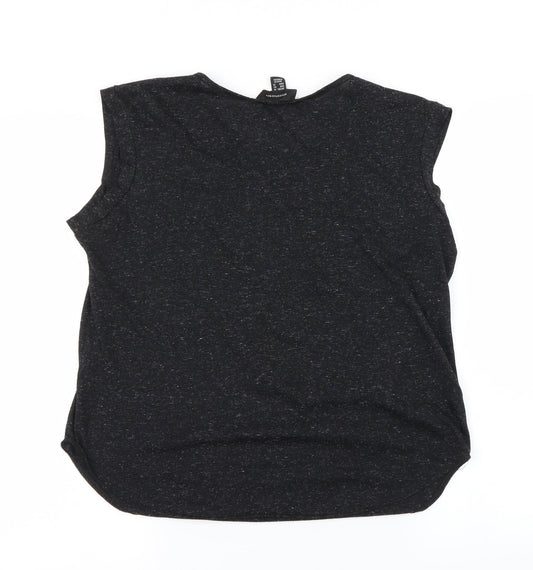 Womens UK Size 14 Atmosphere Black Basic Blouse