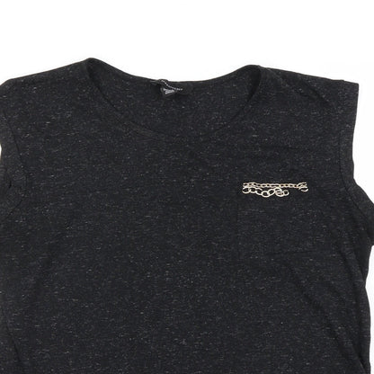 Womens UK Size 14 Atmosphere Black Basic Blouse