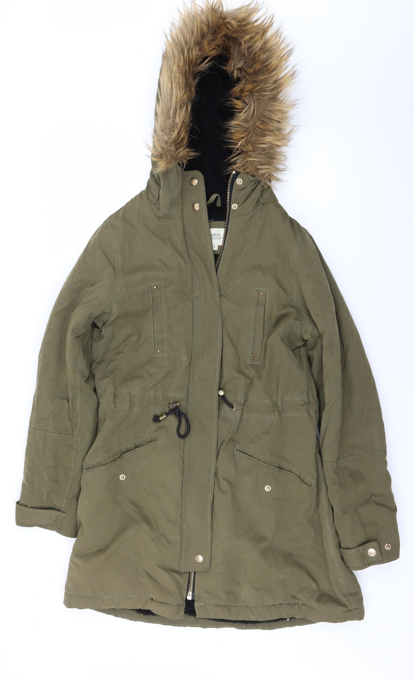 Papaya Womens Green   Jacket Coat Size 8