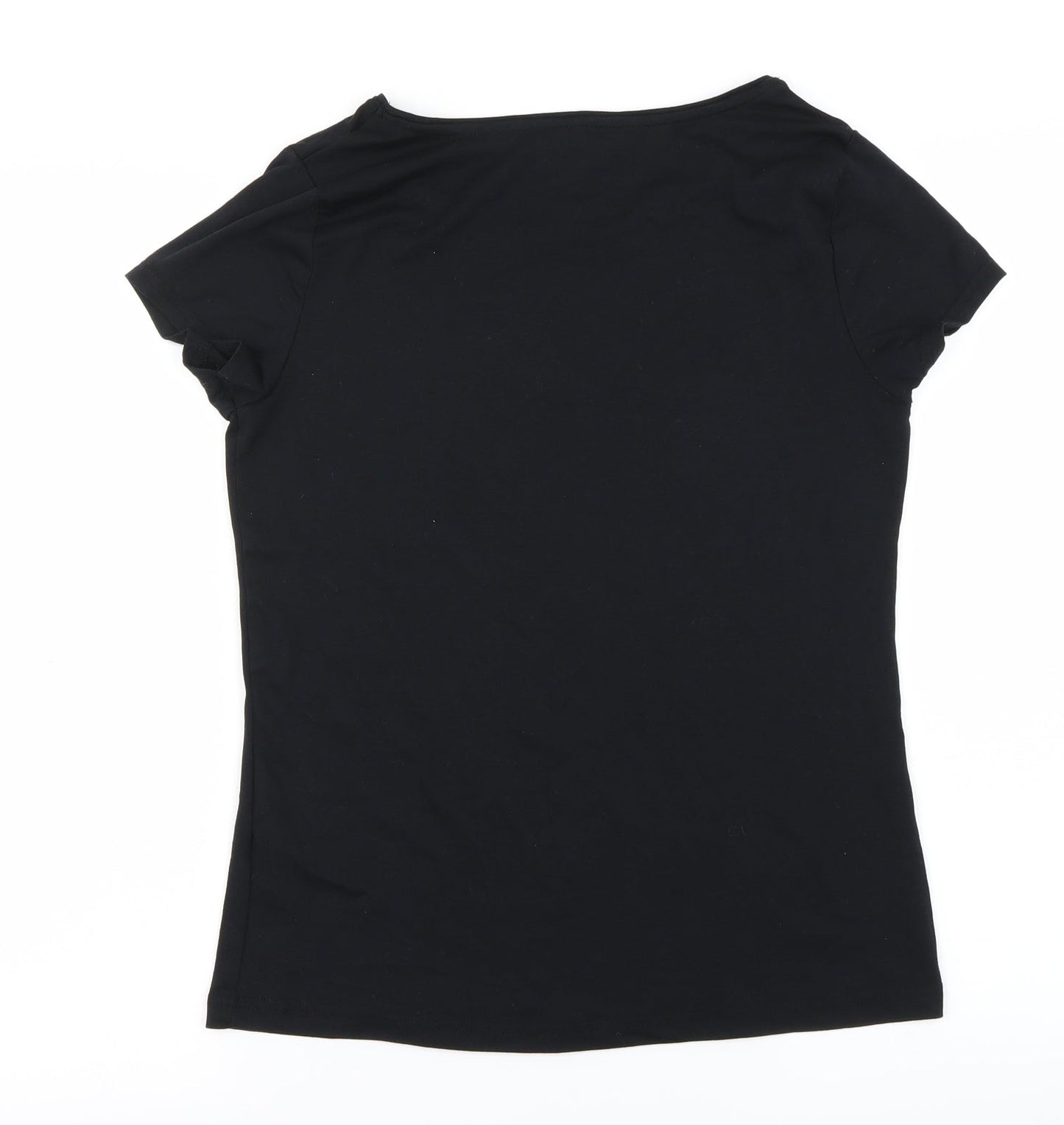 Womens UK Size 12 George Black Basic T-Shirt